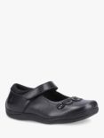 Hush Puppies Kids' Christina Senior Riptape Leather Mary Jane Shoes, Black