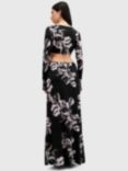 AllSaints Cynthia Floral Dress, Black/White