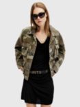 AllSaints Elm Camouflage Jacket, Green/Multi