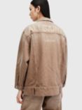 AllSaints Willow Oversized Denim Jacket, Light Brown