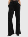 AllSaints Sevenh Flared Cord Trousers, Black