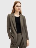 AllSaints Aleida Longline Blazer, Mid Green