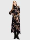 AllSaints Jessica Floral Dress, Black/Multi