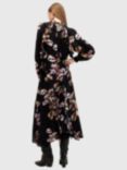 AllSaints Jessica Floral Dress, Black/Multi