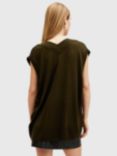 AllSaints Bern Wool Tank Top, Green Mid