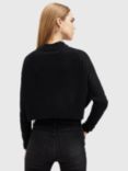 AllSaints Ridley Cowl Neck Wool Blend Jumper, Black Black