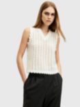 AllSaints Vivian Wool Blend Tank Top, White Natural