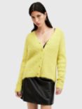 AllSaints Vortex Wool Blend Cardigan, Yellow