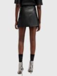 AllSaints Renai Leather Mini Skirt, Black