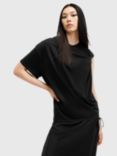 AllSaints Onyx Organic Cotton Twist T-Shirt, Black