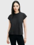 AllSaints Rue Organic Cotton T-Shirt, Black