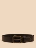 White Stuff Leather Belt, Pure Black