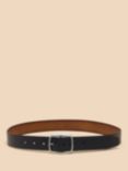 White Stuff Leather Reversible Belt, Navy/Multi