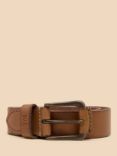 White Stuff Leather Belt, Mid Tan