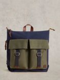 White Stuff Theo Canvas Backpack, Navy/Multi