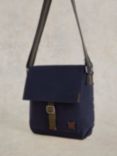 White Stuff Teddy Canvas Cross Body Bag, Navy/Multi