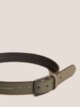 White Stuff Leather Belt, Khaki