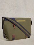 White Stuff Teddy Canvas Messenger Bag, Green/Multi