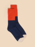 White Stuff Ribbed Socks, Navy/Multi