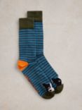 White Stuff Cotton Blend Man's Best Friend Novelty Socks, Blue/Multi