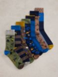 White Stuff Days of the Week Ankle Socks, Pack of 7, Blue/Multi