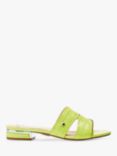 Moda in Pelle Murah Patent Mocc Croc Sandals, Lime Green