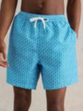 White Stuff Geo Swim Shorts, Turquoise