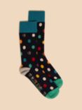 White Stuff Polka Dot Socks, Navy/Multi