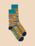 White Stuff Campervan Socks, Yellow/Multi