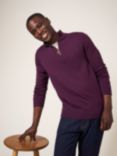 White Stuff Newport Merino Funnel Neck Jumper, Plum