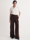 Nobody's Child Ava Wide Leg Corduroy Trousers, Brown