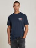 Tommy Jeans Logo Regular Fit T-Shirt, Dark Night Navy