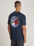 Tommy Jeans Logo Regular Fit T-Shirt, Dark Night Navy