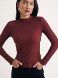 Nobody's Child Lizzie Long Sleeve Top, Burgundy