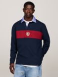 Tommy Jeans Colour Block Polo Top, Dark Night Navy