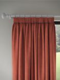 John Lewis Textured Weave Recycled Polyester Pair Blackout/Thermal Lined Pencil Pleat Curtains