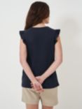 Crew Clothing Leah Scoop Neck Top, Navy Blue