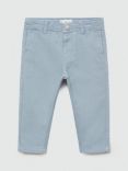 Mango Kids' Cotton Straight Cut Jeans, Medium Blue