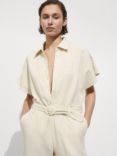 Mango Bambie Shirt Jumpsuit, Cream