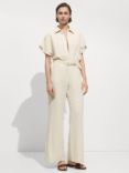 Mango Bambie Shirt Jumpsuit, Cream, Cream