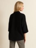 Phase Eight Cynthia Button Top, Black