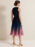 Phase Eight Petite Simara Ombre Dress, Blue/Pink