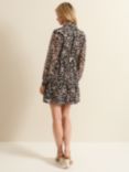 Phase Eight Aisling Leopard Print Dress, Black/Multi