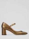 L.K. Bennett Winter Metallic Leather Mary Jane Court Shoes