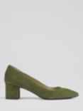 L.K.Bennett Clara Suede Closed Pointed Courts, Khaki