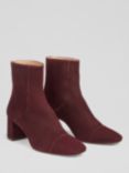 L.K. Bennett Maxine Suede Ankle Boots, Bordeaux