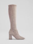 L.K. Bennett Carter Stretch Suede Knee High Boots, Grey