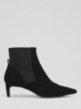 L.K.Bennett Adya Leather Pointed Ankle Boots, Black