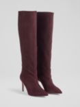 L.K. Bennett Astrid Suede Knee High Boots, Bordeaux