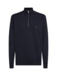 Tommy Hilfiger Essential Half Zip Neck Jumper, Desert Sky